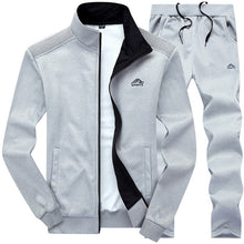Load image into Gallery viewer, Tracksuits Men Polyester Sweatshirt Sporting Fleece 2019 Gyms Spring Jacket + Pants Casual Men's Track Suit Sportswear Fitness
