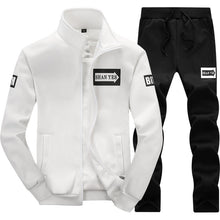 Load image into Gallery viewer, Tracksuits Men Polyester Sweatshirt Sporting Fleece 2019 Gyms Spring Jacket + Pants Casual Men's Track Suit Sportswear Fitness
