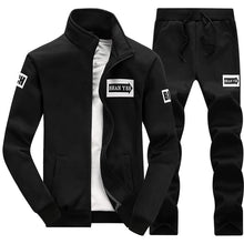 Load image into Gallery viewer, Tracksuits Men Polyester Sweatshirt Sporting Fleece 2019 Gyms Spring Jacket + Pants Casual Men's Track Suit Sportswear Fitness
