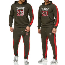 Load image into Gallery viewer, Brand Clothing Men's Fashion Tracksuit Casual Sportsuit Men Hoodies Sweatshirts Sportswear JORDAN 23 Coat+Pant Men Set
